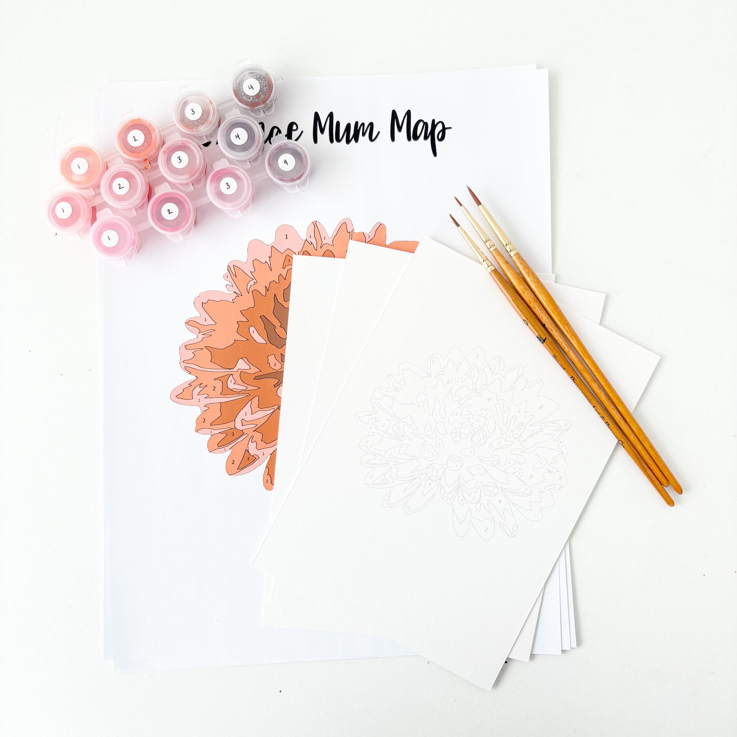 Mums Trio Mini Paint By Number Kit