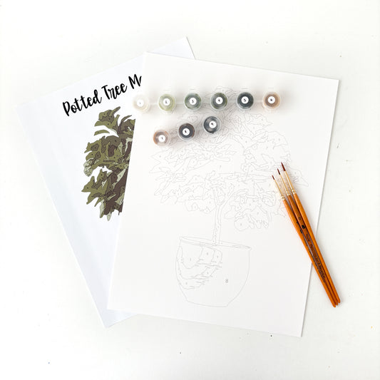 Potted Tree Paint By Number Kit