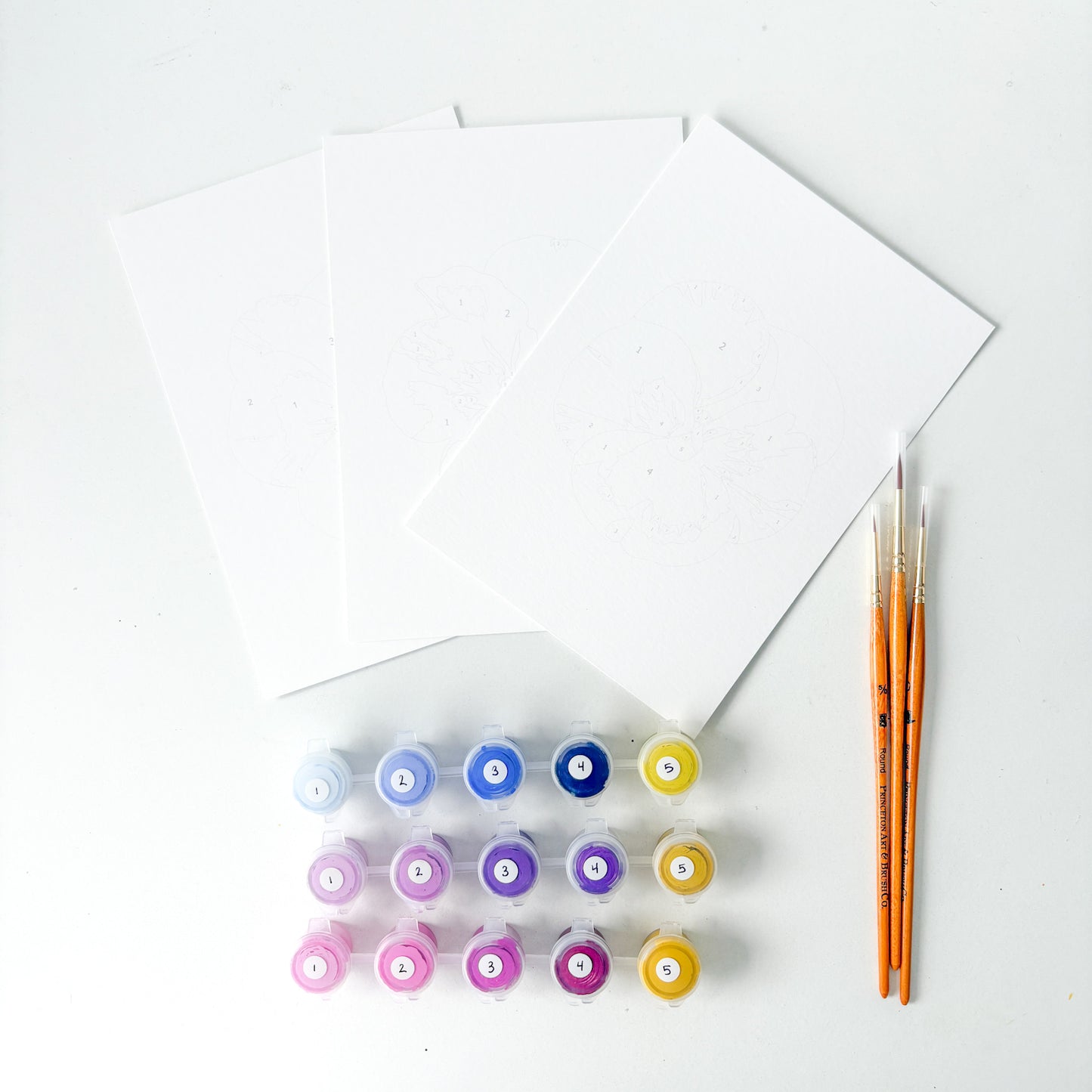 Pansies Trio Mini Paint By Number Kit