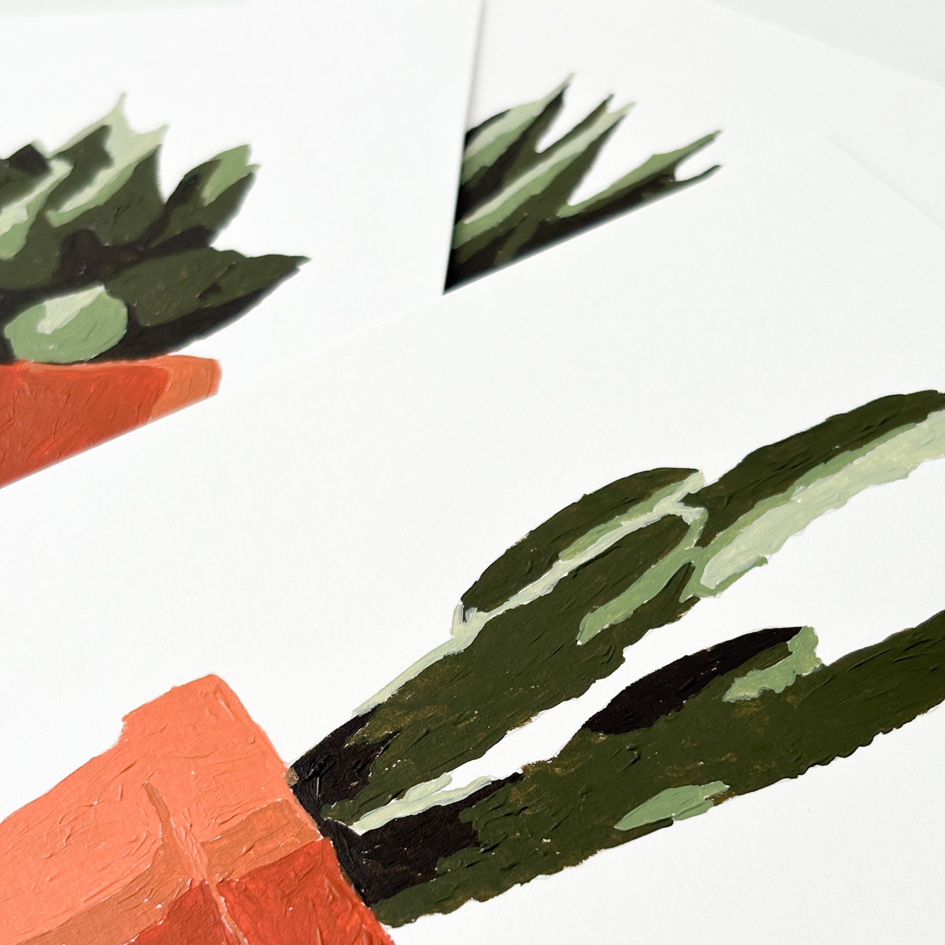 paint by numbers succulent Succulent Trio Mini Paint By Number Kit – Paint Happiness Crafts