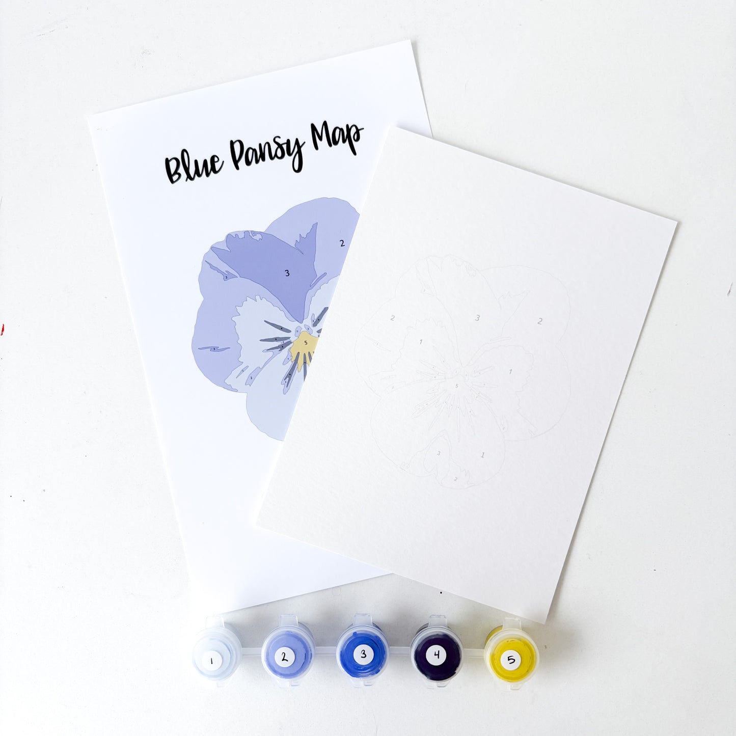 Pansies Trio Mini Paint By Number Kit