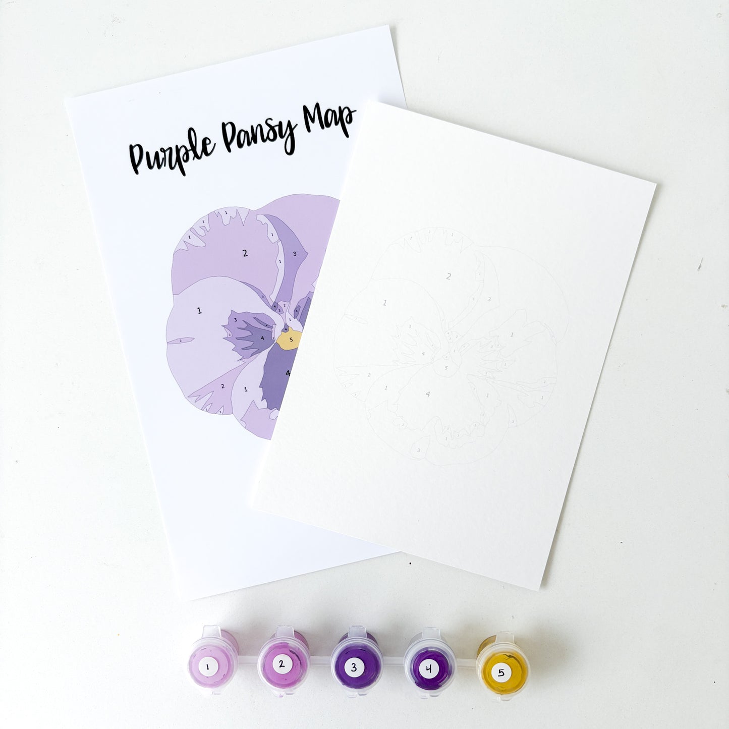 Pansies Trio Mini Paint By Number Kit