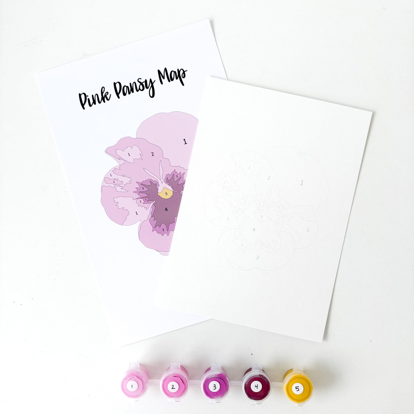 Pansies Trio Mini Paint By Number Kit