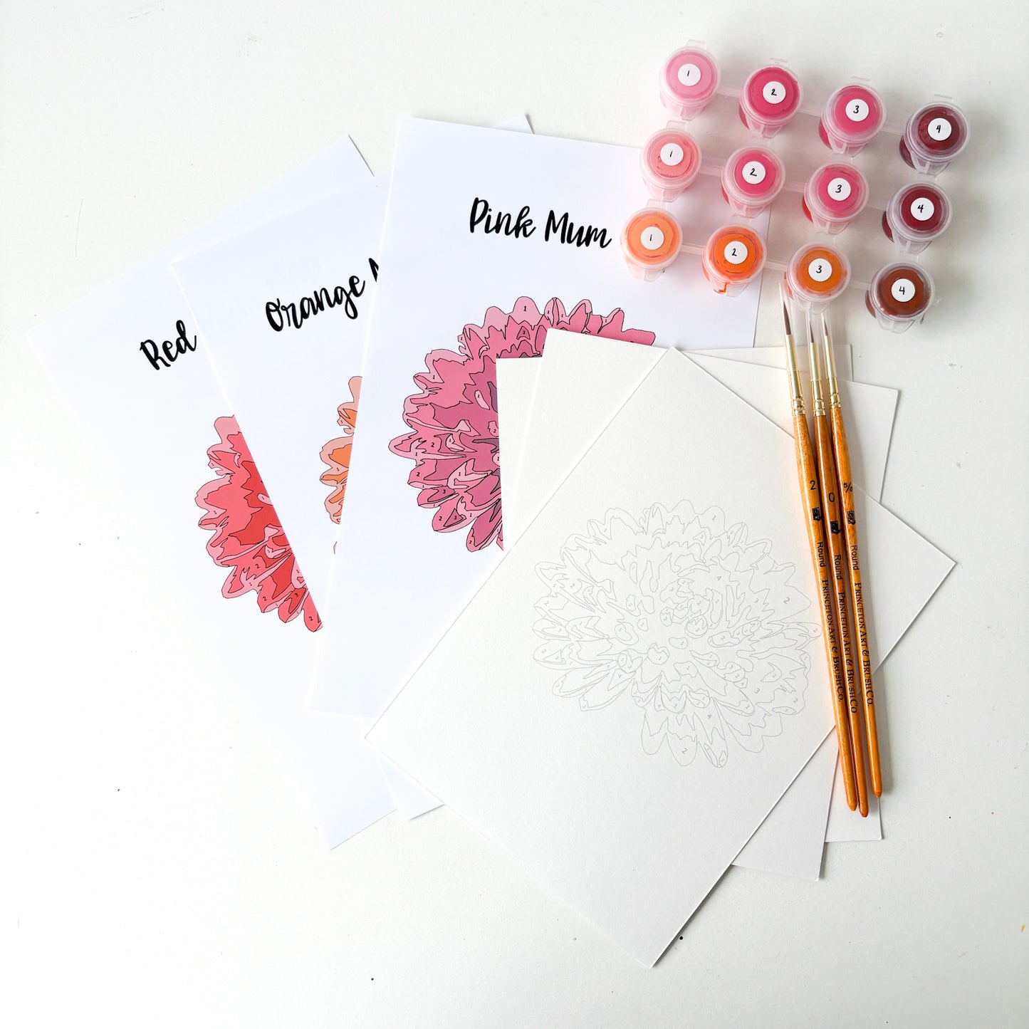Mums Trio Mini Paint By Number Kit